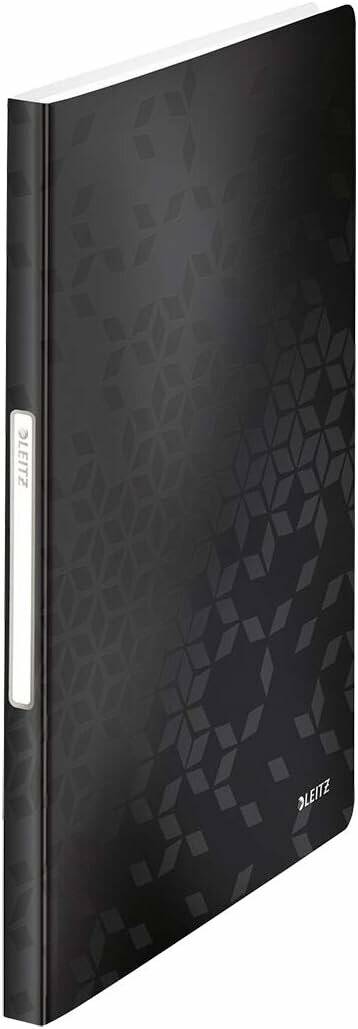 LEITZ WOW Sichtbuch DIN A4, 40 Hüllen schwarz-metallic