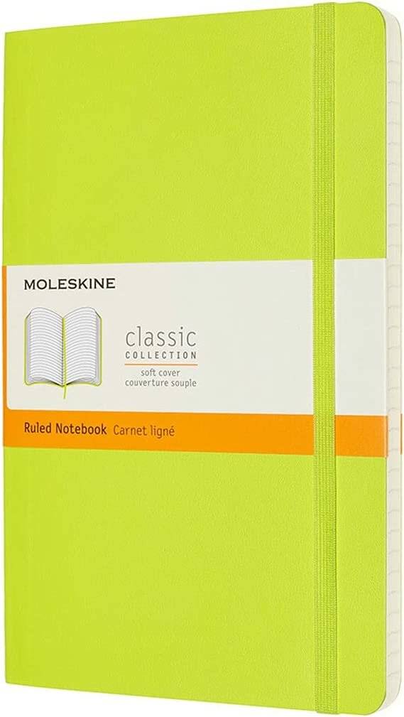 MOLESKINE Notizbuch Classic Collection flexibler Einband ca. DIN A5 liniert, hellgrün Softcover 240 Seiten