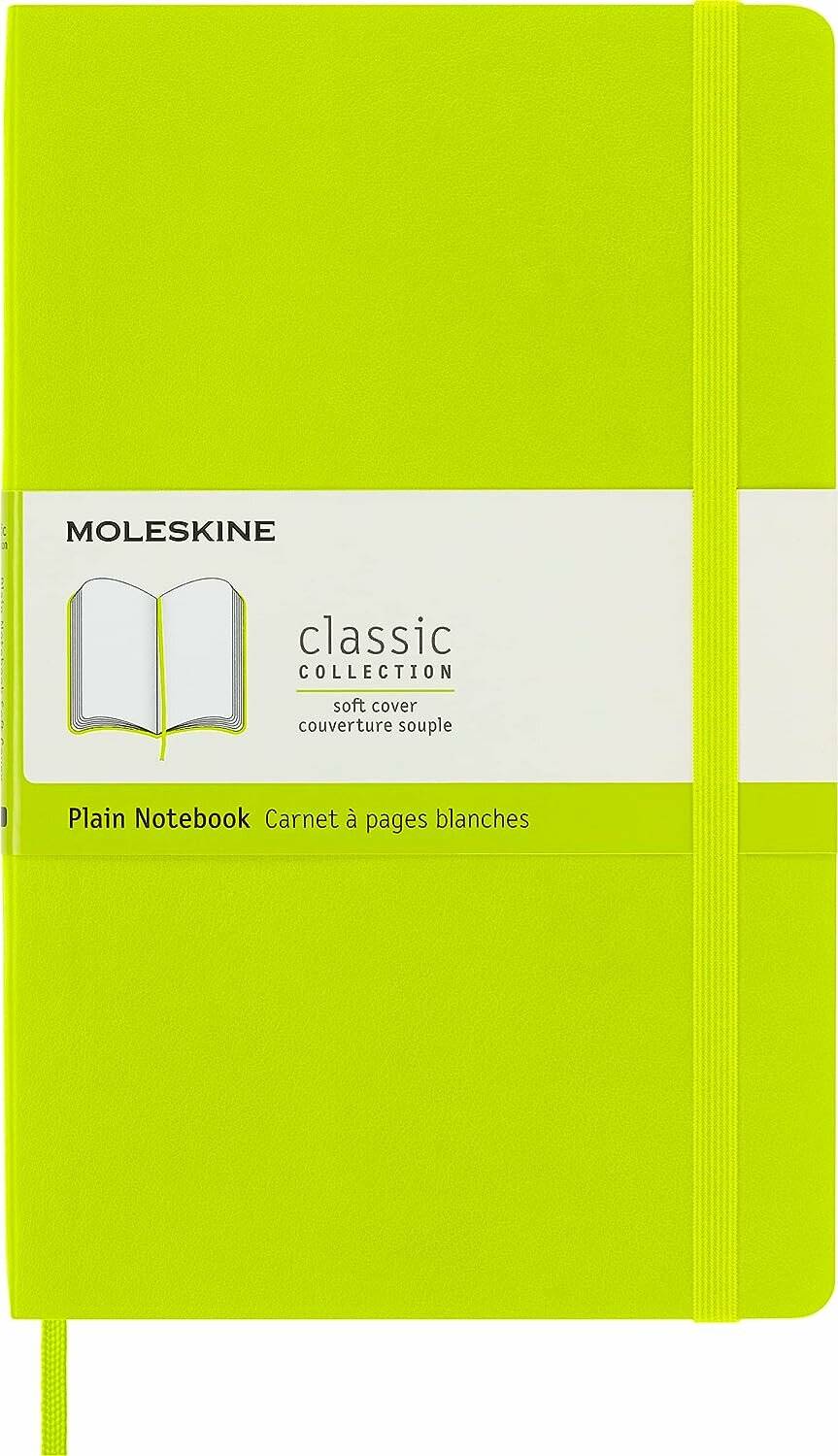 MOLESKINE Notizbuch Classic Collection flexibler Einband ca. DIN A5 blanko, hellgrün Softcover 240 Seiten