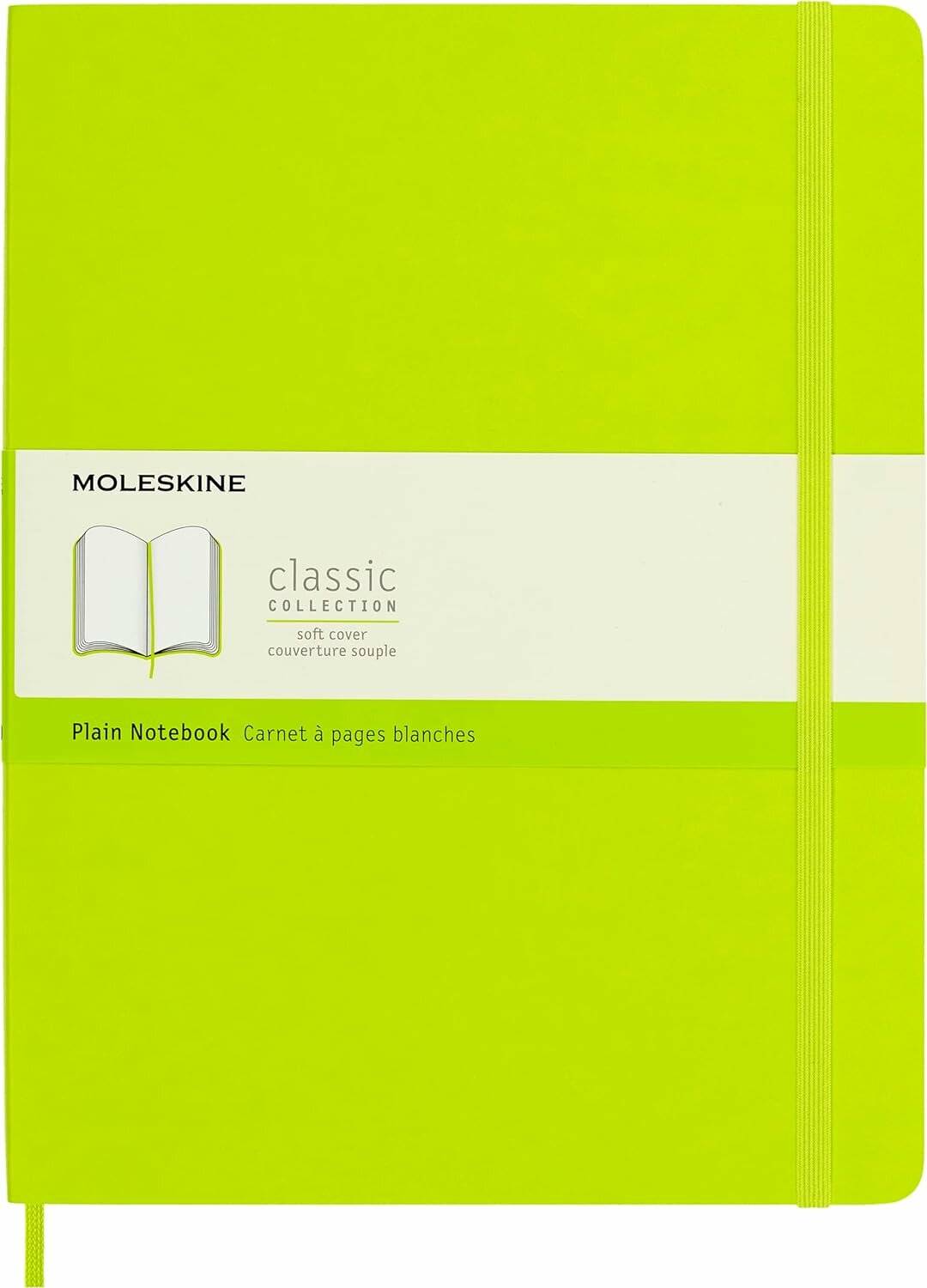 MOLESKINE Notizbuch Classic Collection flexibler Einband ca. DIN A4 blanko, hellgrün Softcover 192 Seiten