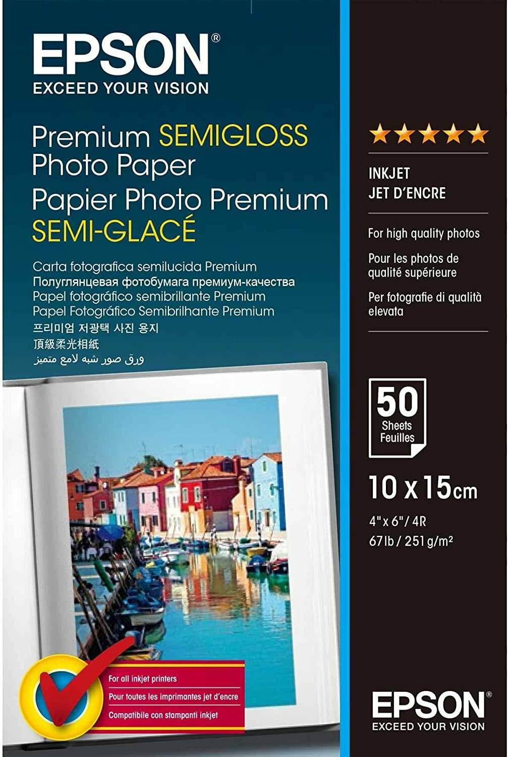 EPSON Fotopapier S041765 10,0 x 15,0 cm seidenmatt 251 g/qm 50 Blatt