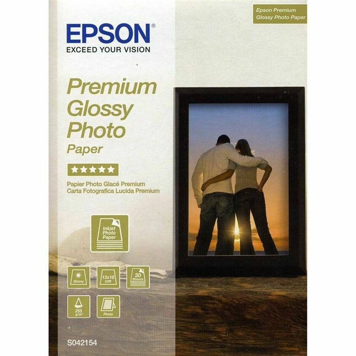 EPSON Fotopapier S042154 13,0 x 18,0 cm glänzend 255 g/qm 30 Blatt
