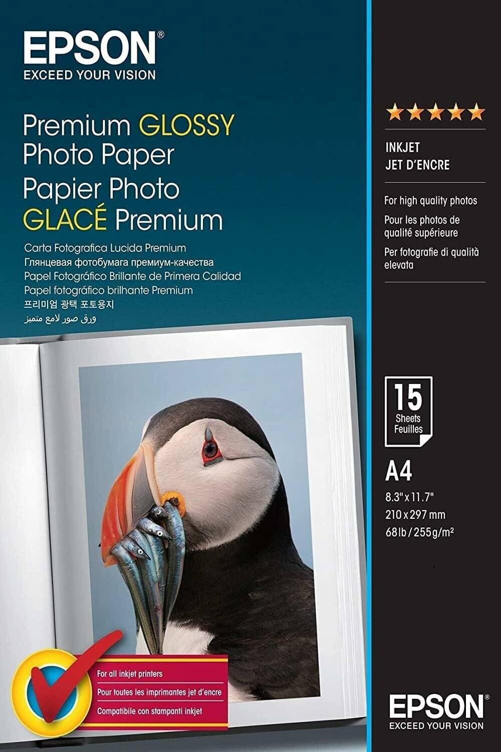 EPSON Fotopapier S042155 DIN A4 glänzend 255 g/qm 15 Blatt