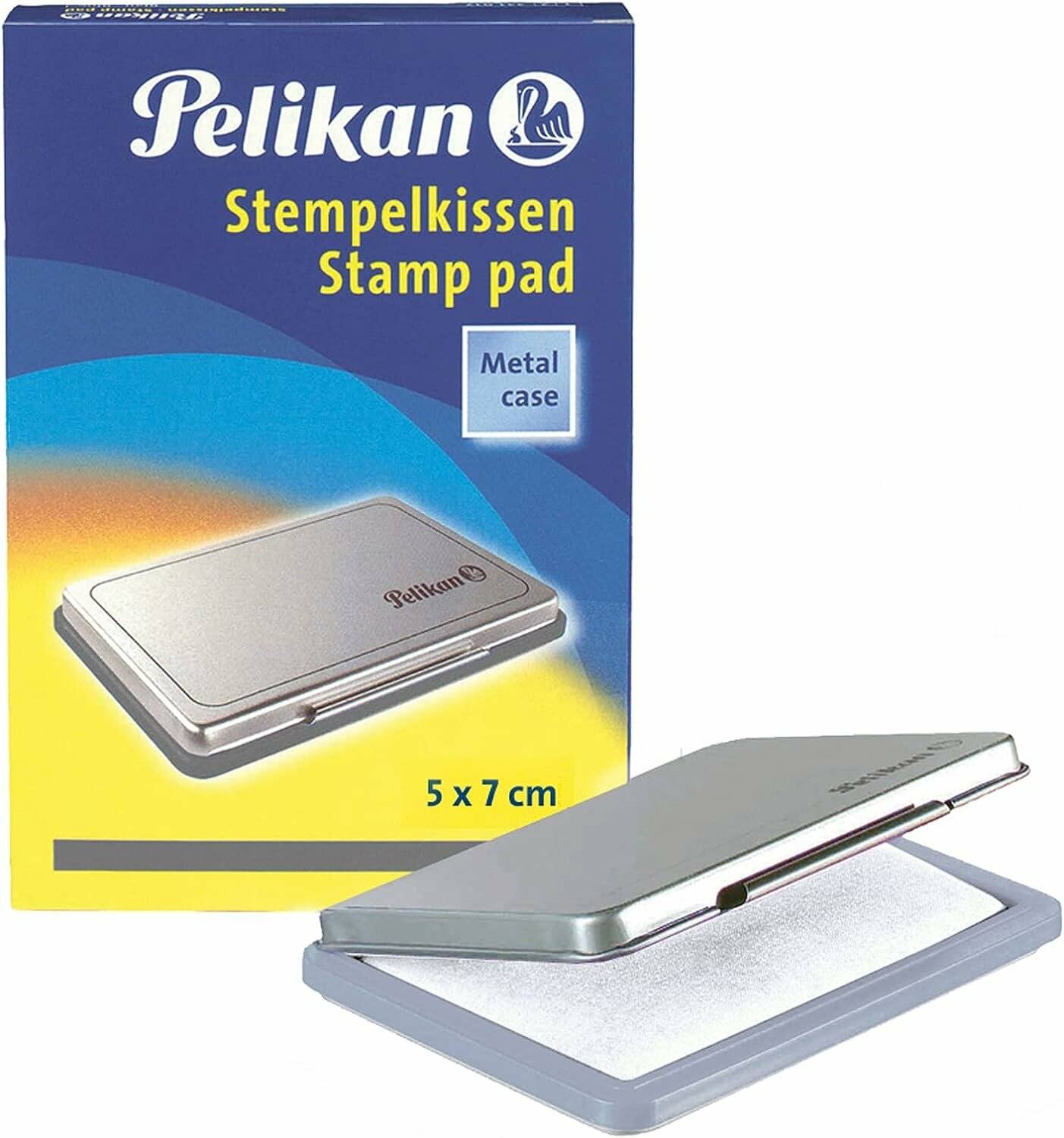 Pelikan Stempelkissen 331306 Grö ß e 1 ungeträ nkt 16x9cm im Metallgehä use