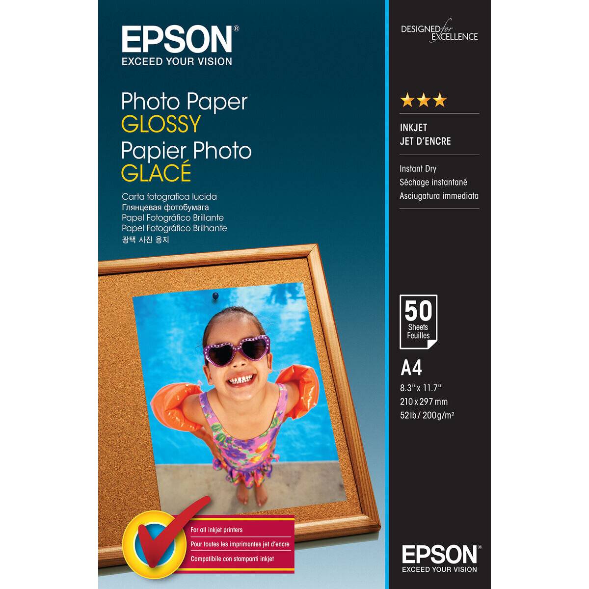 EPSON Fotopapier S042539 DIN A4 glänzend 200 g/qm 50 Blatt