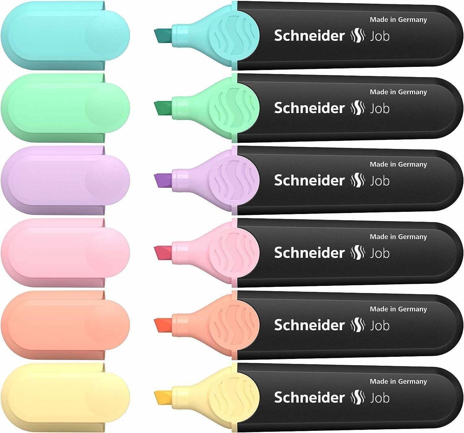6 Schneider Job Pastell Textmarker farbsortiert