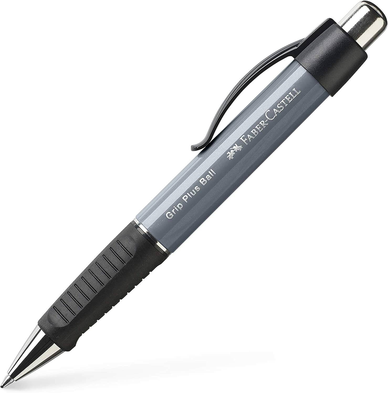 FABER-CASTELL Kugelschreiber GRIP Plus Ball grau Schreibfarbe blau