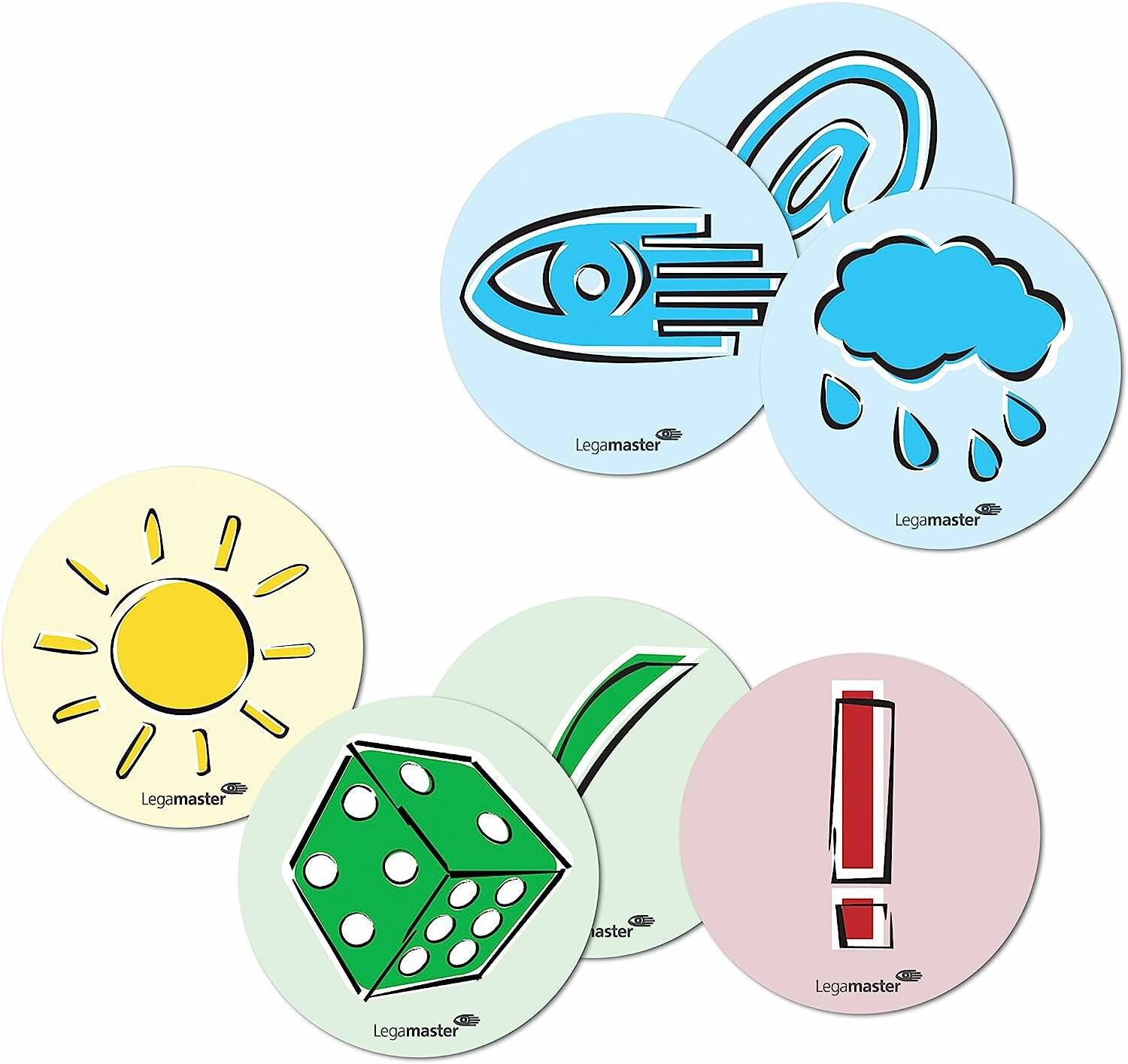 Legamaster Moderationskarten emoticon farbsortiert &Oslash 9,5 cm