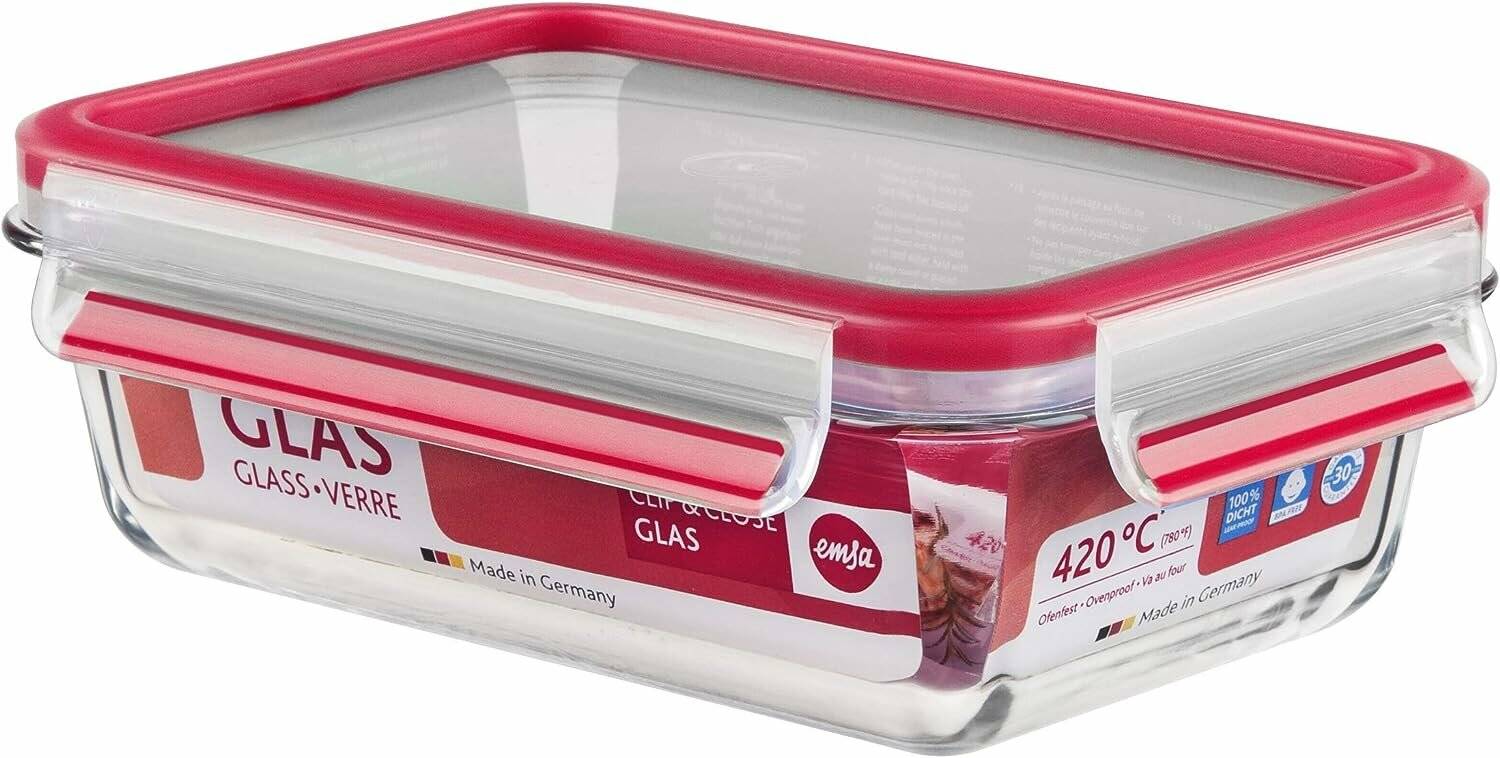 emsa Frischhaltedose CLIP & CLOSE 6,8 cm hoch transparent 0,7 l
