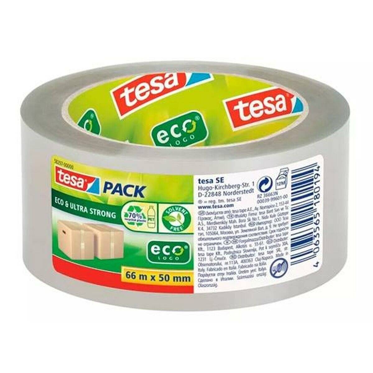 tesa Packband tesapack® Eco & Ultra Strong transparent 50,0 mm x 66,0 m 1 Rolle