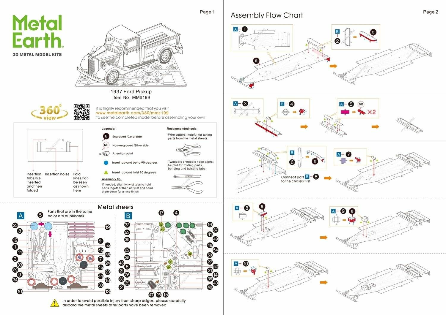 METAL EARTH 3D-Puzzle Ford Pickup 1937