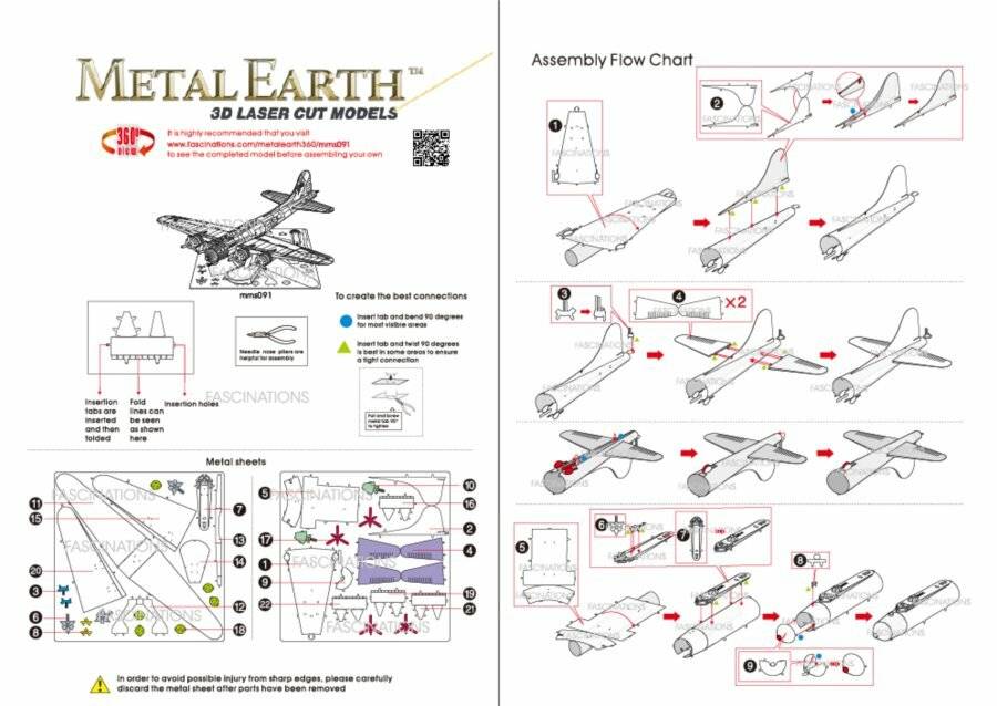 METAL EARTH 3D-Puzzle B-17-Bomber