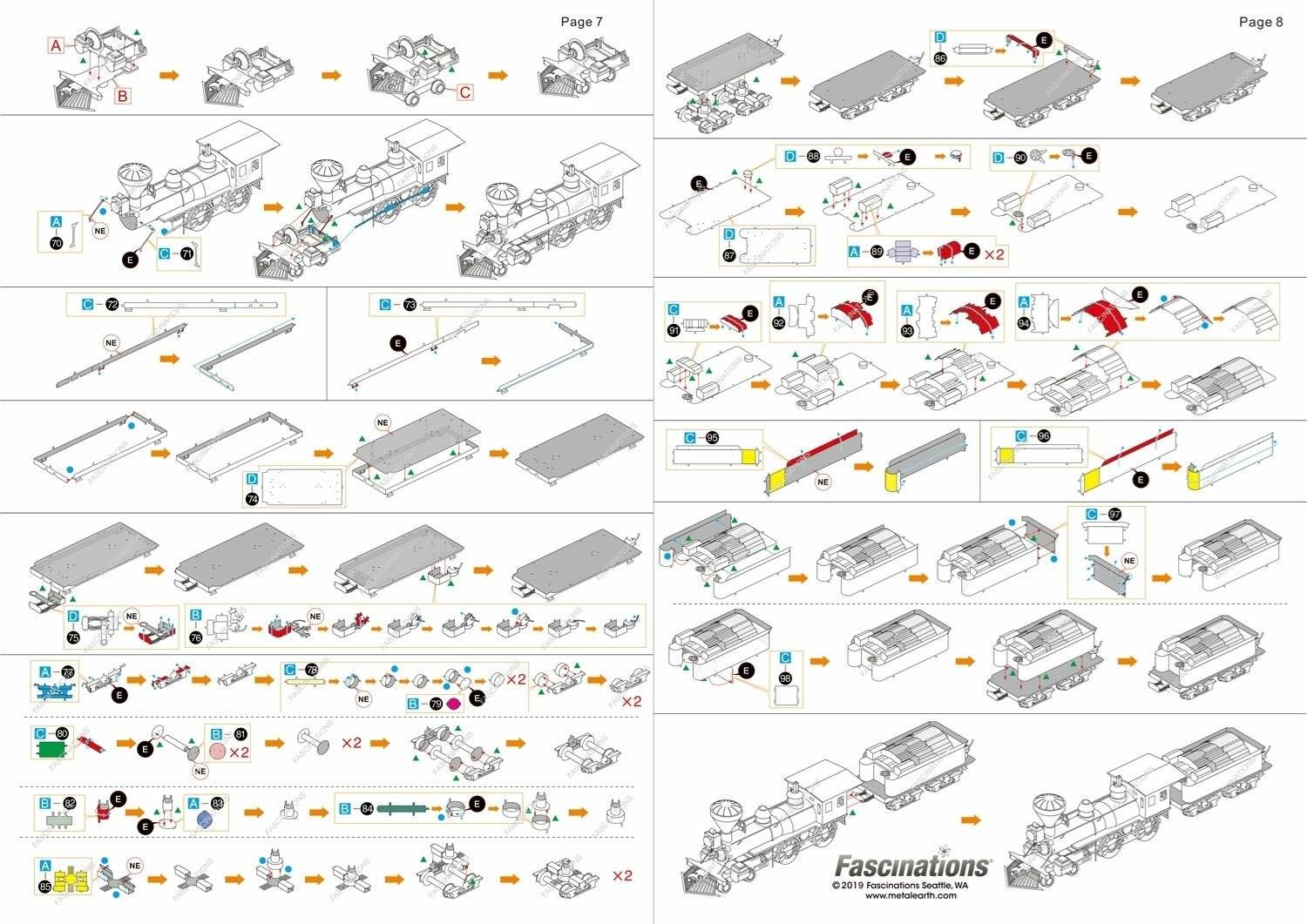 METAL EARTH 3D-Puzzle Wilder Westen: 4-4-0 Lokomotive