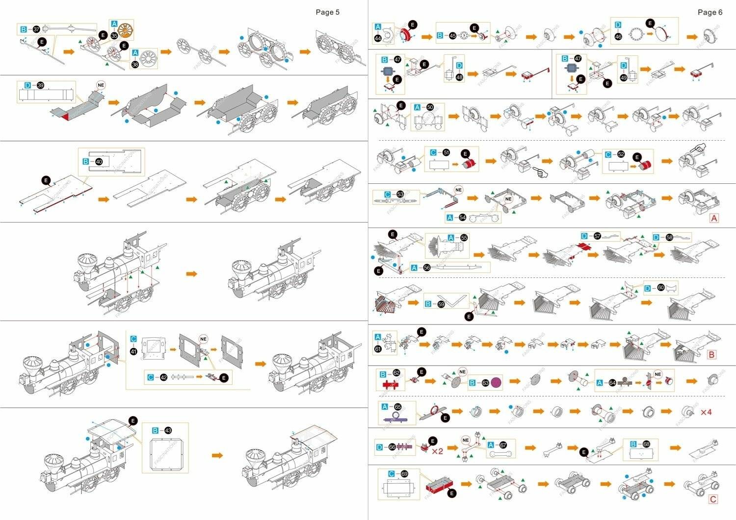 METAL EARTH 3D-Puzzle Wilder Westen: 4-4-0 Lokomotive