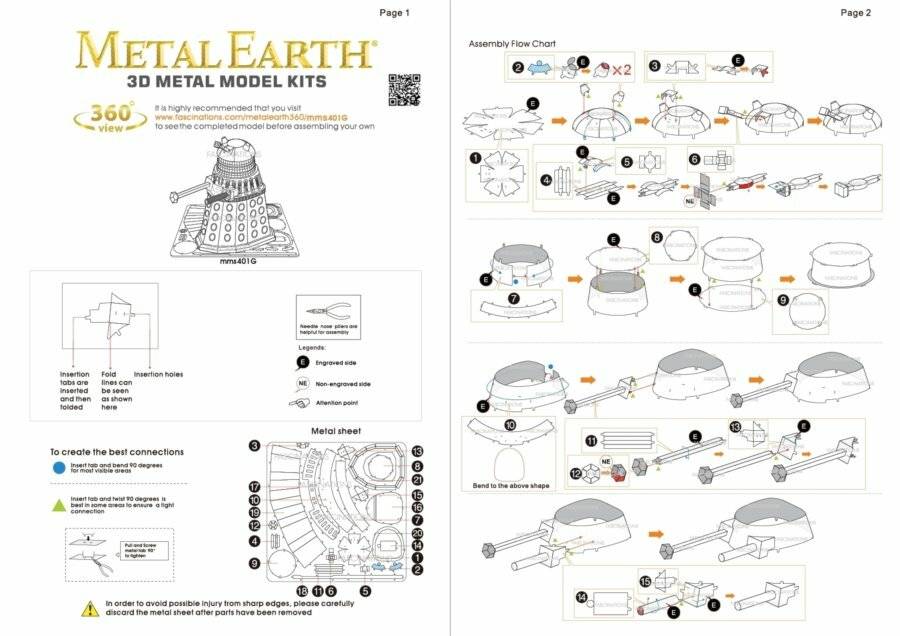 METAL EARTH 3D-Puzzle Doctor Who: Dalek (Gold)