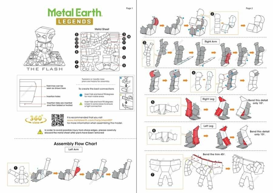 METAL EARTH 3D-Rätsel Justice League: Die Flash-Figur