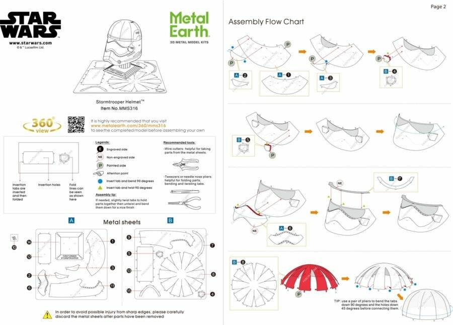 METAL EARTH 3D puzzle Star Wars: Helm des Stormtroopers