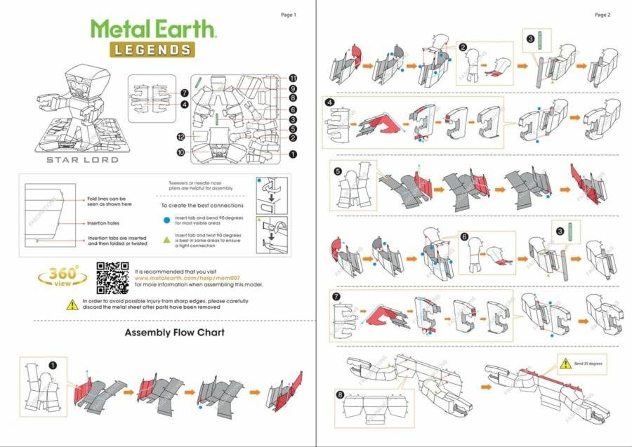 METAL EARTH 3D-Rätsel Guardians of the Galaxy: Star-Lord