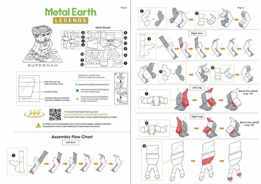 METAL EARTH 3D puzzle Justice League: Superman figurine