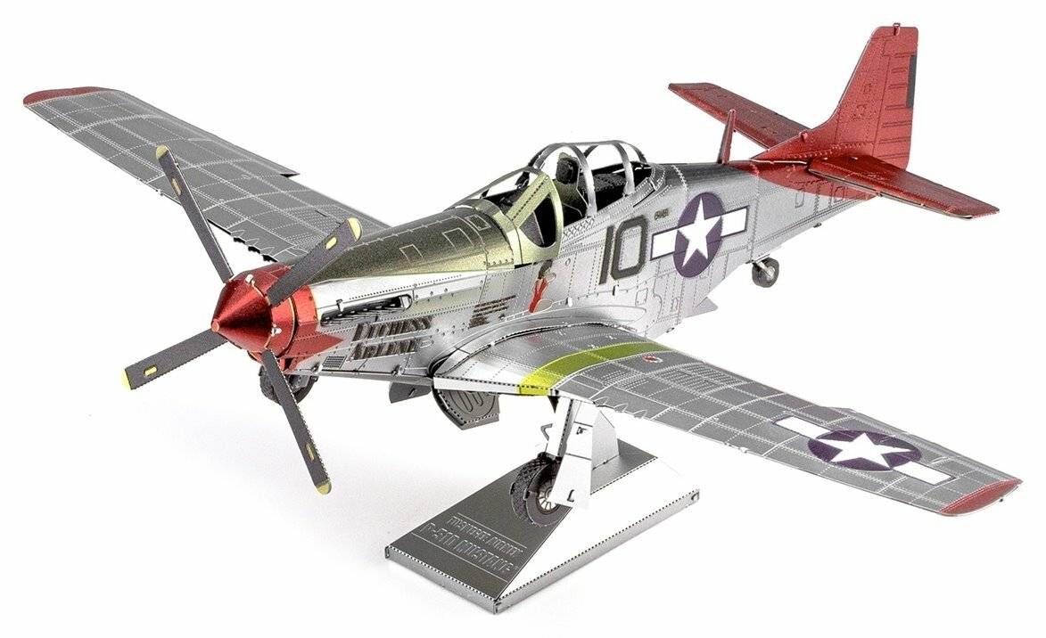 METAL EARTH 3D-Rätsel Tuskegee Airmen P-51D Mustang (ICONX)