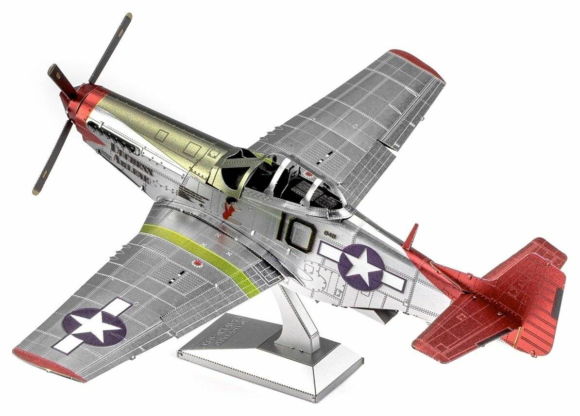 METAL EARTH 3D-Rätsel Tuskegee Airmen P-51D Mustang (ICONX)