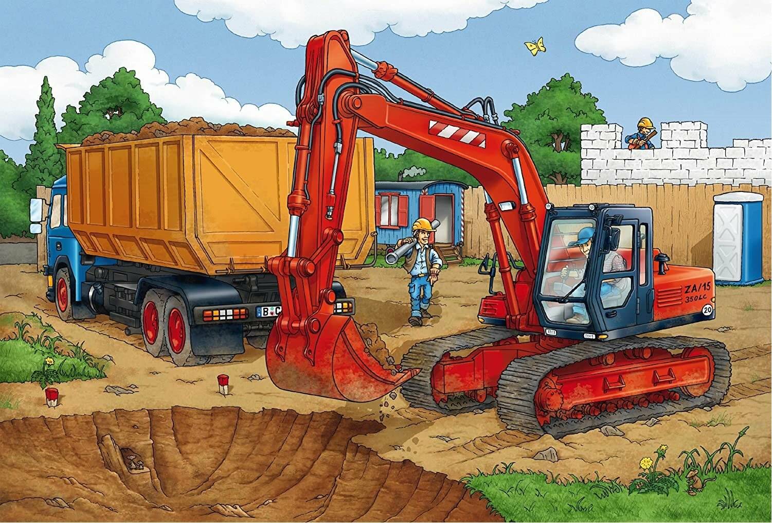 Schmidt Spiele Schmidt Spiele Kinderpuzzle Auf der Baustelle, 3x24 Teile