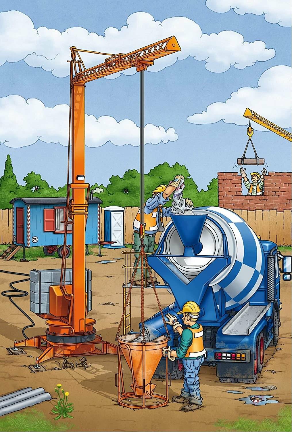 Schmidt Spiele Schmidt Spiele Kinderpuzzle Auf der Baustelle, 3x24 Teile