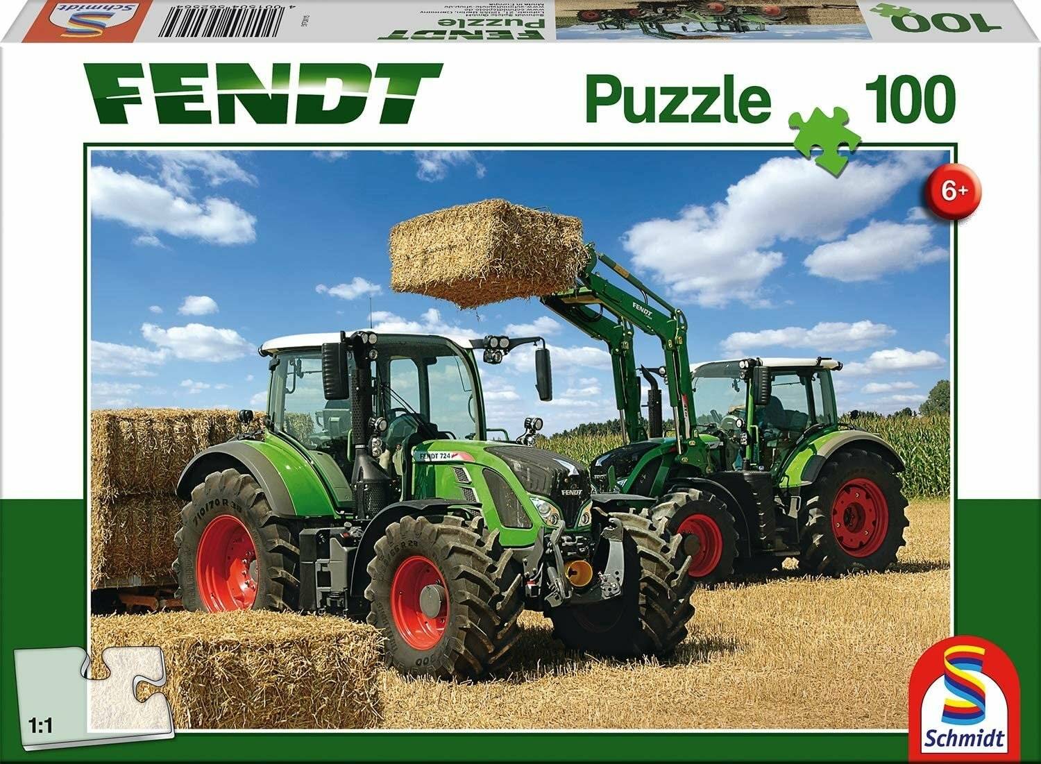Schmidt Spiele Schmidt Spiele Puzzle Fendt 724 Vario, Fendt 716 Vario mit Frontlader Cargo 4x85, 100 Teile