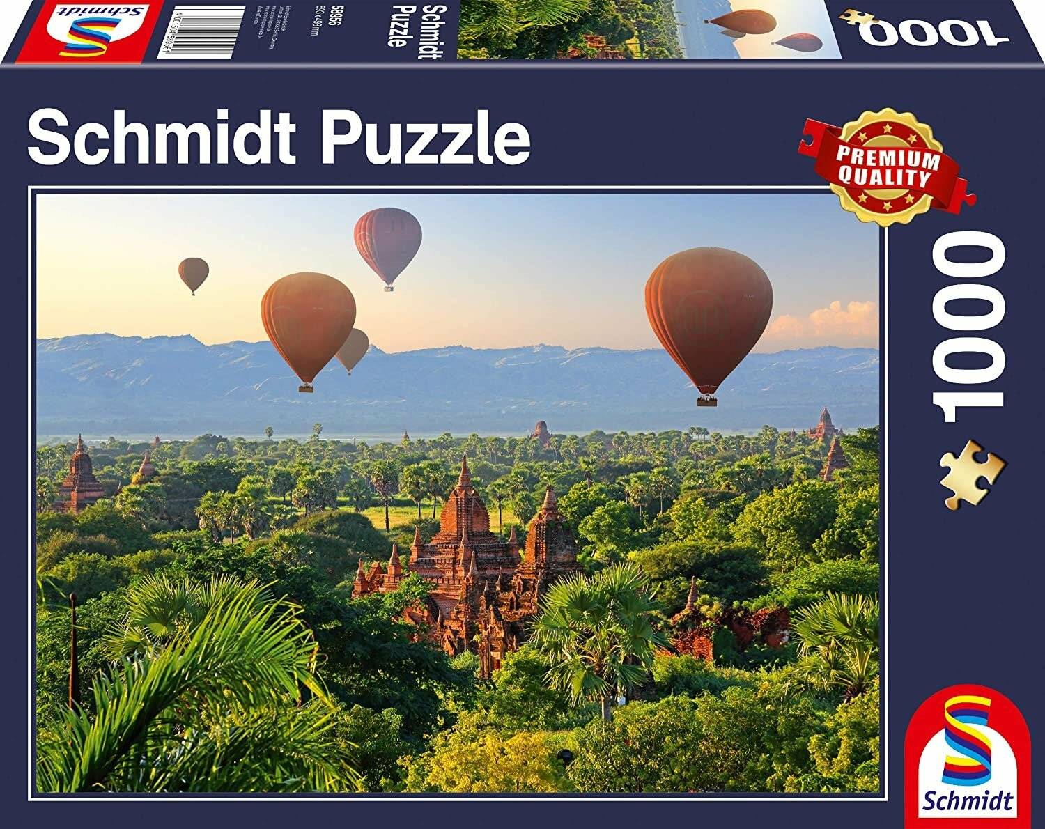 SCHMIDT Puzzle Heißluftballons über Mandalay 1000 Teile
