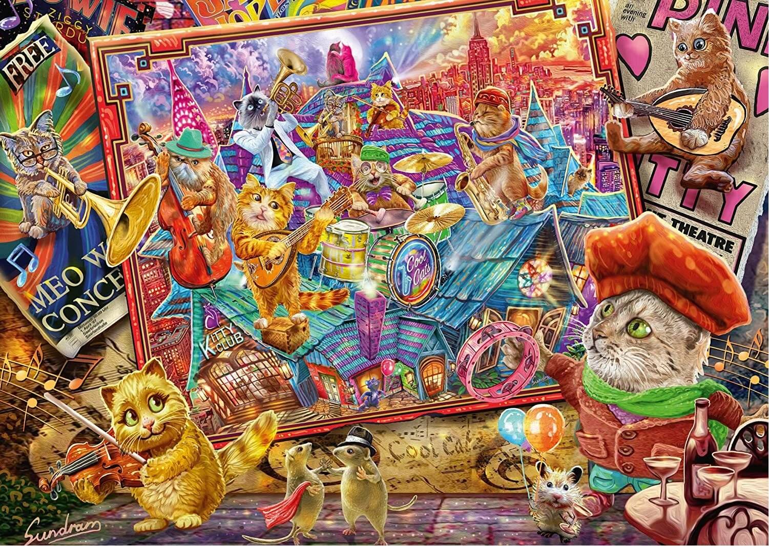 SCHMIDT Puzzle Cat Mania 1000 Teile
