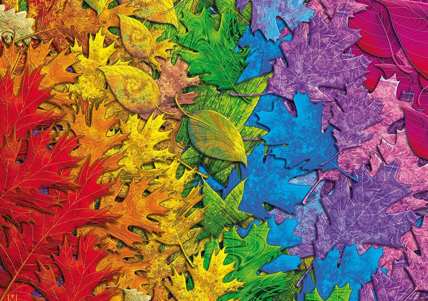 SCHMIDT Puzzle Bunte Blätter 1500 Teile
