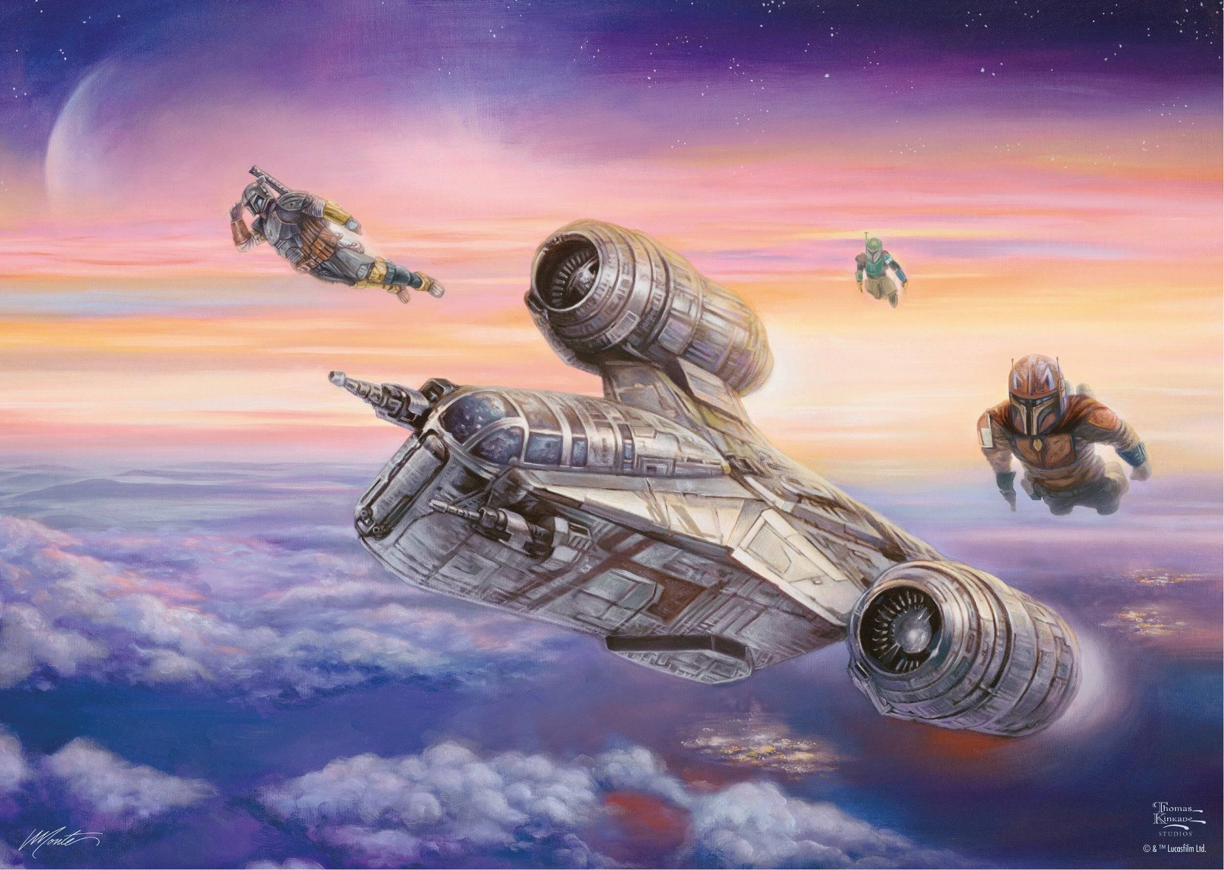 Thomas Kinkade Studios: Star Wars The Mandalorian - Die Eskorte (1000 Teile)