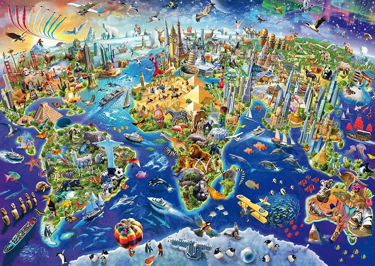 SCHMIDT Puzzle Entdecke die Welt 1000 Teile