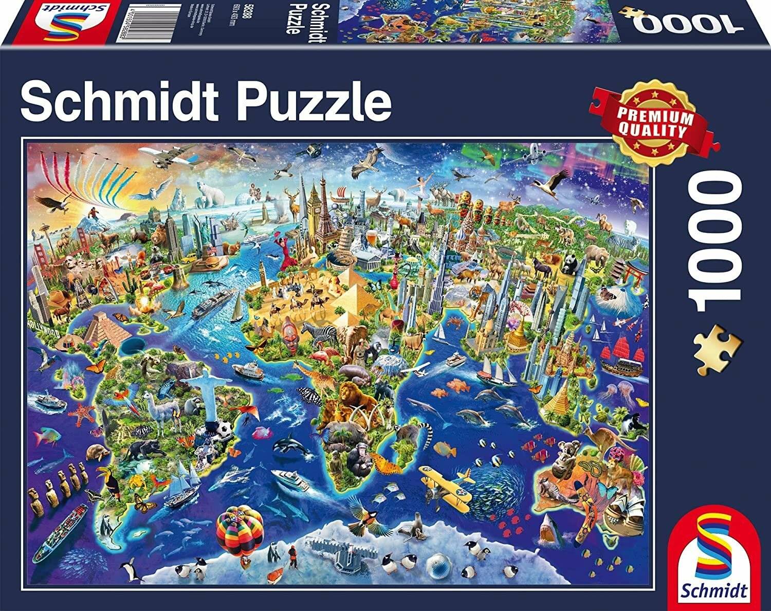 SCHMIDT Puzzle Entdecke die Welt 1000 Teile