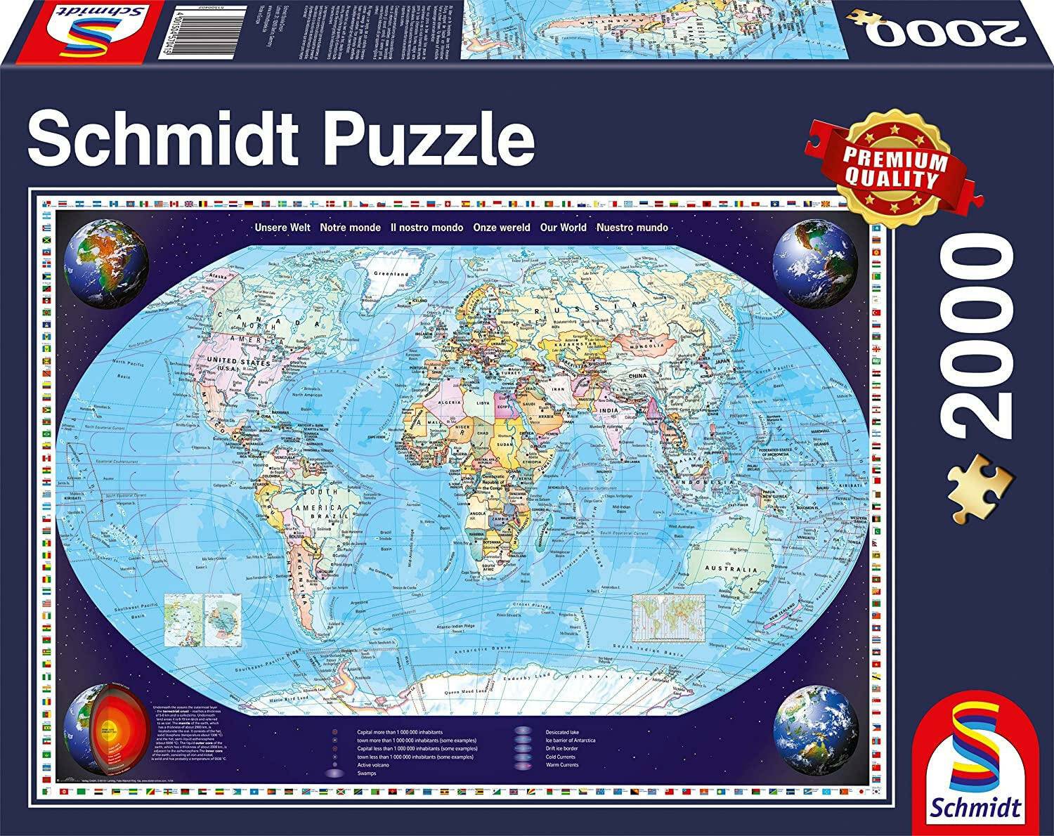 SCHMIDT Puzzle Unsere Welt 2000 Teile