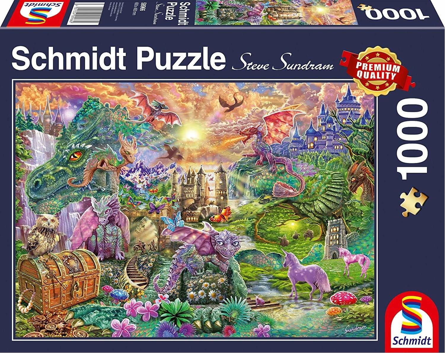 SCHMIDT Puzzle Verzaubertes Drachenreich 1000 Teile