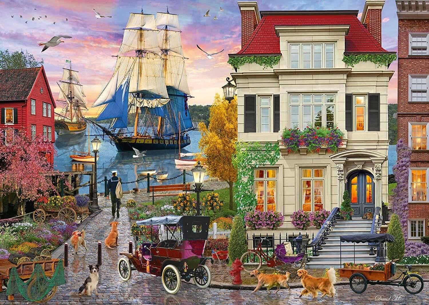 SCHMIDT Puzzle Schiff im Hafen 1000 Teile