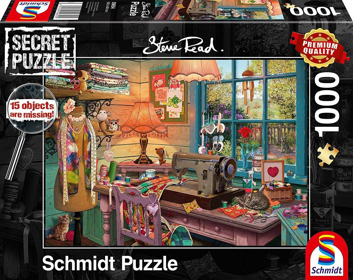 Steve Read: Secret Puzzles - Im Nähzimmer (1000 Teile)