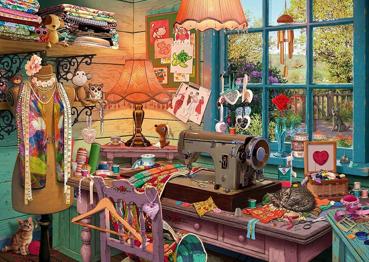 Steve Read: Secret Puzzles - Im Nähzimmer (1000 Teile)