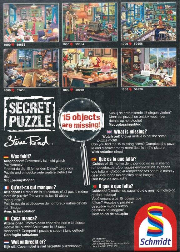 Steve Read: Secret Puzzle - Vaters Werkstatt (1000 Teile)