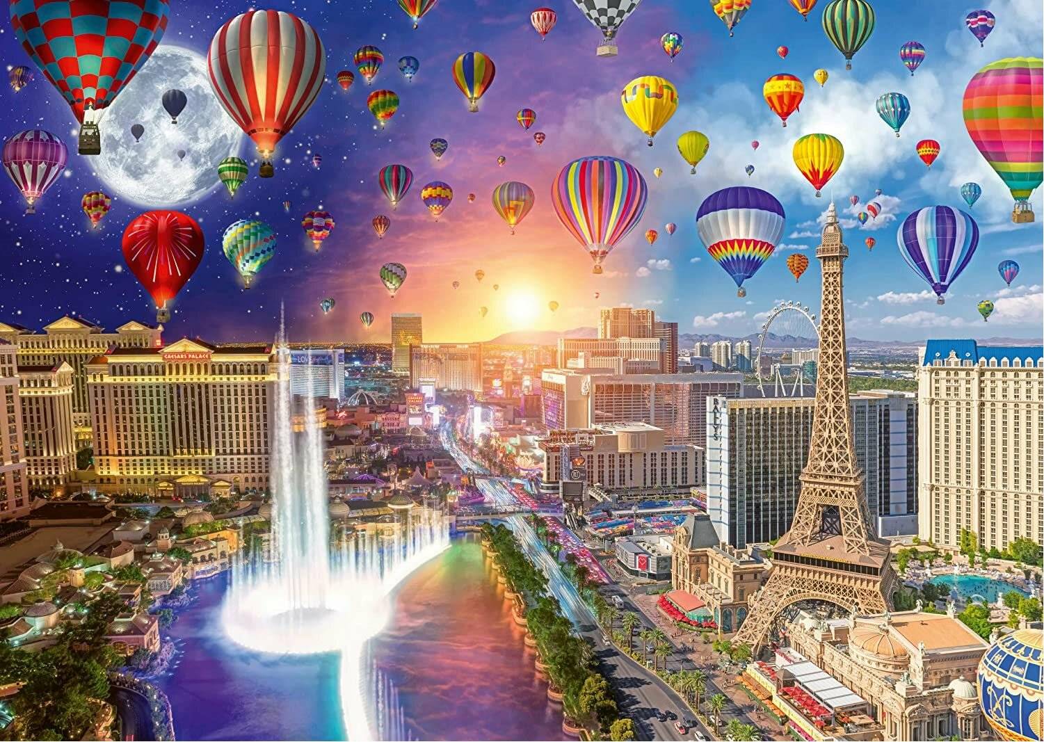 SCHMIDT Puzzle Tag und Nacht: Las Vegas 1000 Teile