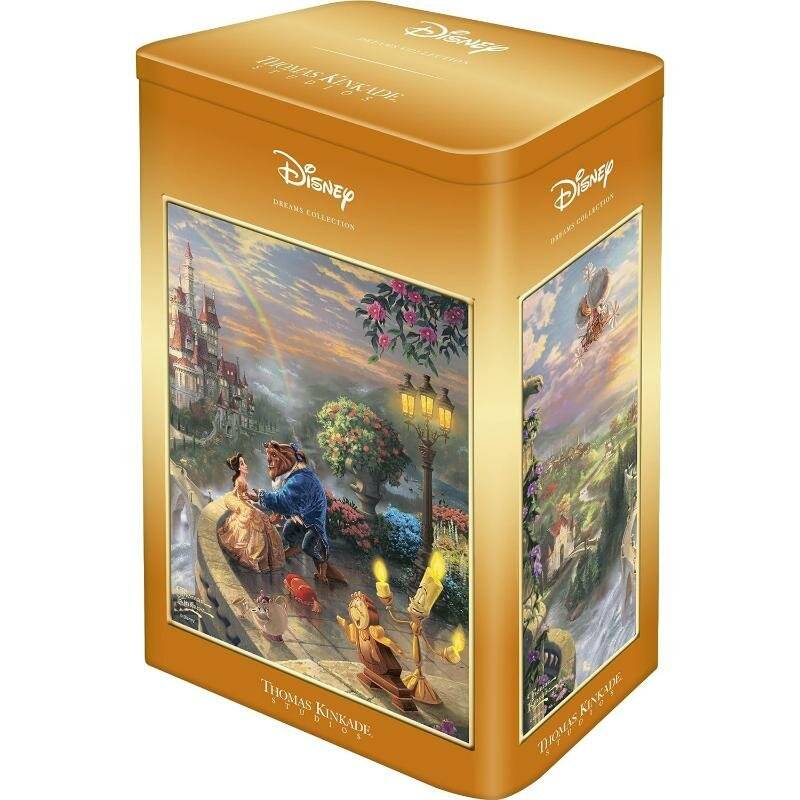 Thomas Kinkade Studios: Disney - Beauty and the Beast in der Nostalgie Metalldose (500 Teile)
