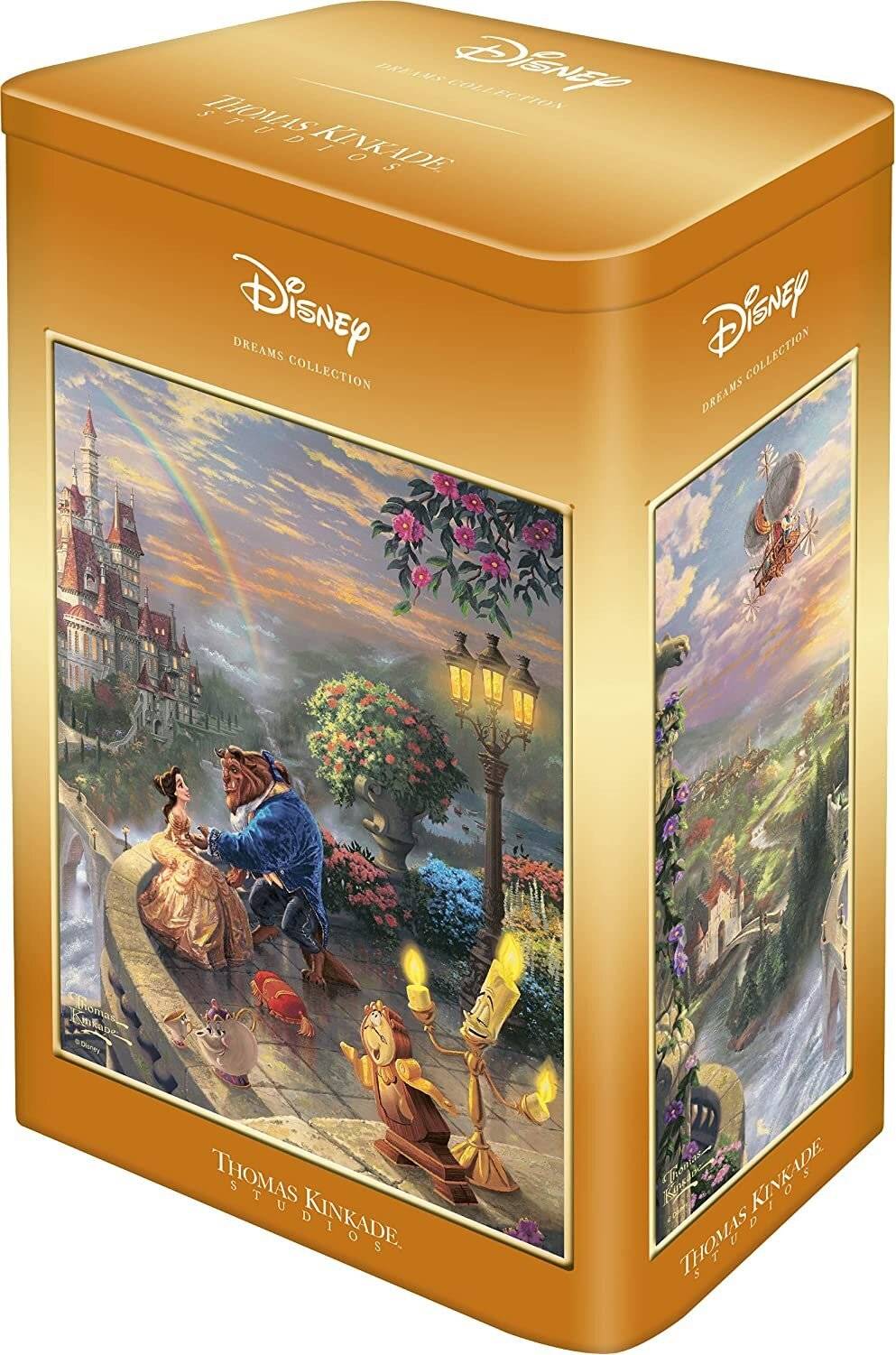 Thomas Kinkade Studios: Disney - Beauty and the Beast in der Nostalgie Metalldose (500 Teile)