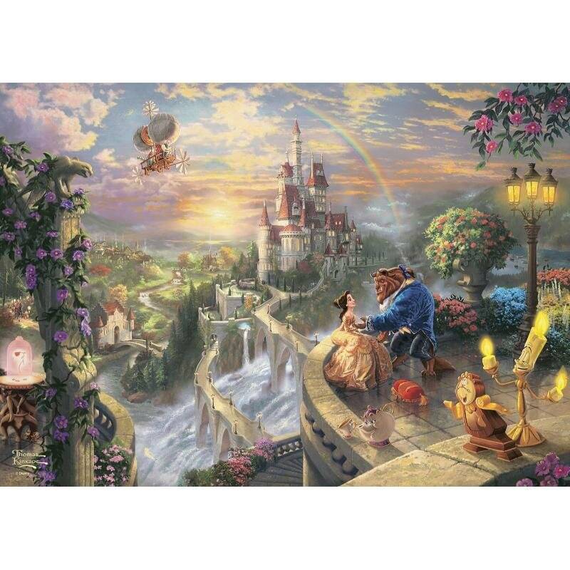 Thomas Kinkade Studios: Disney - Beauty and the Beast in der Nostalgie Metalldose (500 Teile)