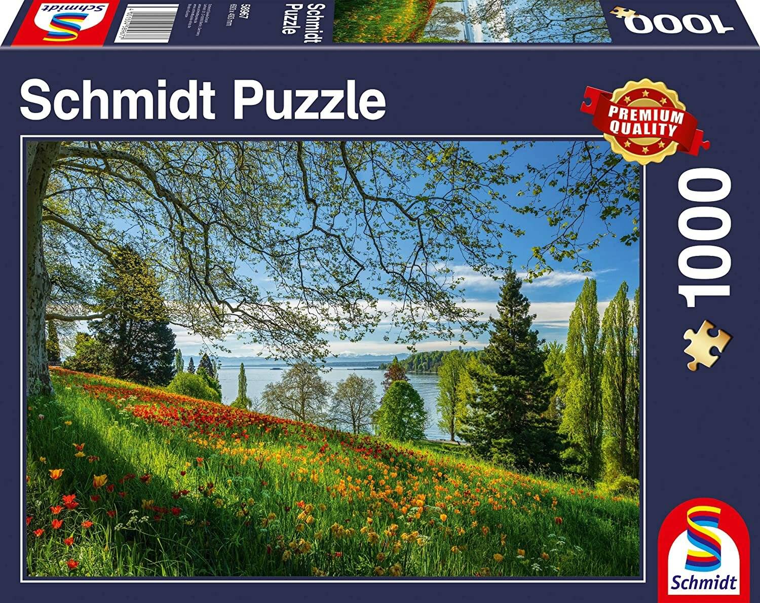 Schmidt Spiele Schmidt Spiele 58967 Puzzle 1000T.Fr hlingsallee zur Tulpenbl te, Insel Mainau