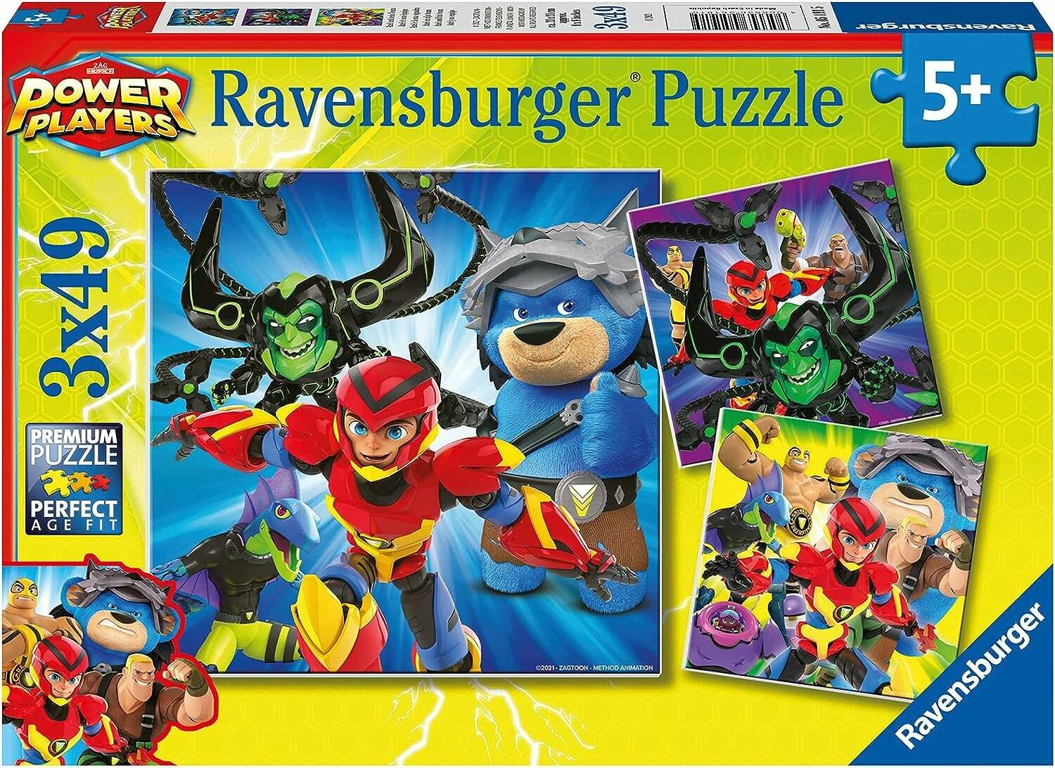 RAVENSBURGER Puzzle Power Players 3x49 Teile