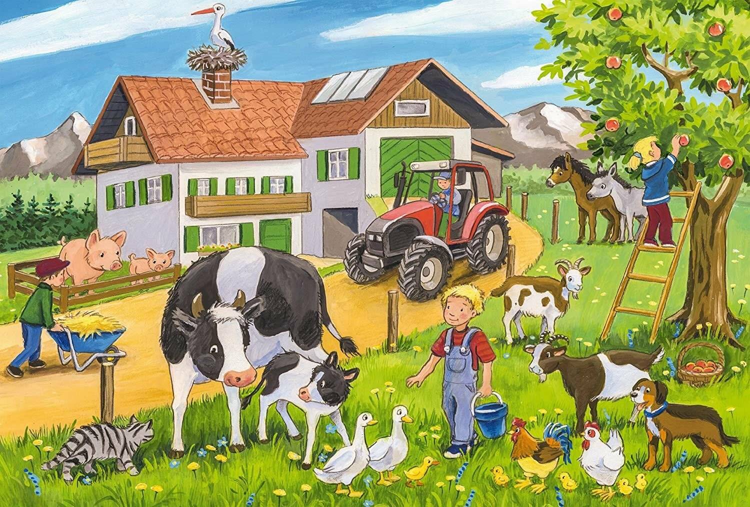 Schmidt Spiele Schmidt Spiele Kinderpuzzle Auf dem Bauernhof, 3x24 Teile