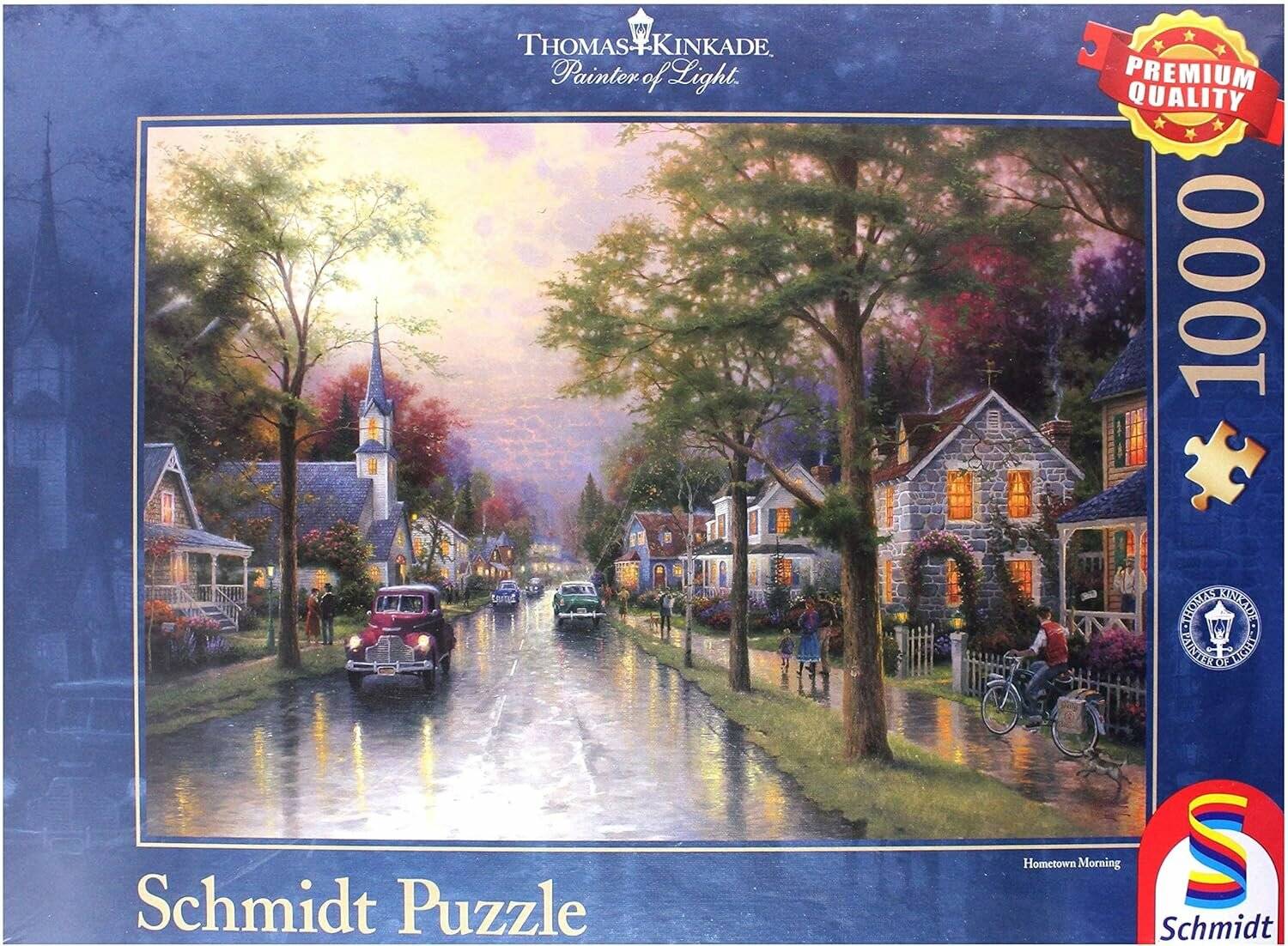 Schmidt Spiele Schmidt Spiele Puzzle Thomas Kinkade Morgen in der kleinen Stadt 1000 Teile