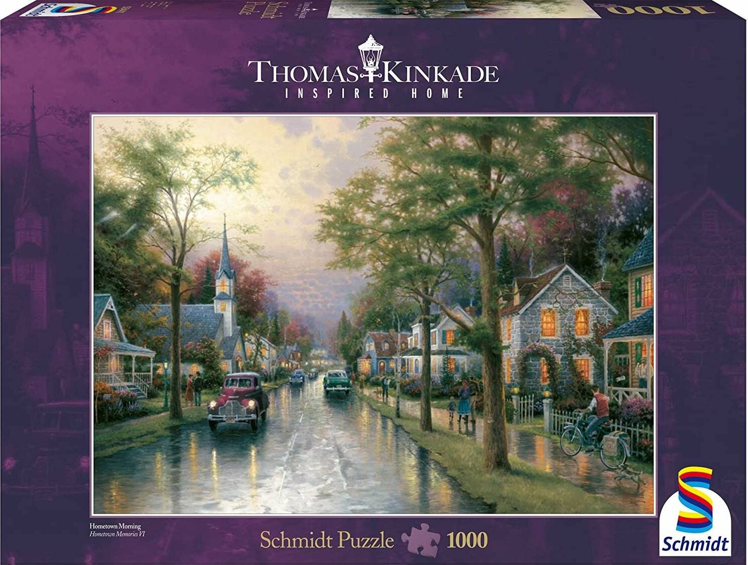 Schmidt Spiele Schmidt Spiele Puzzle Thomas Kinkade Morgen in der kleinen Stadt 1000 Teile