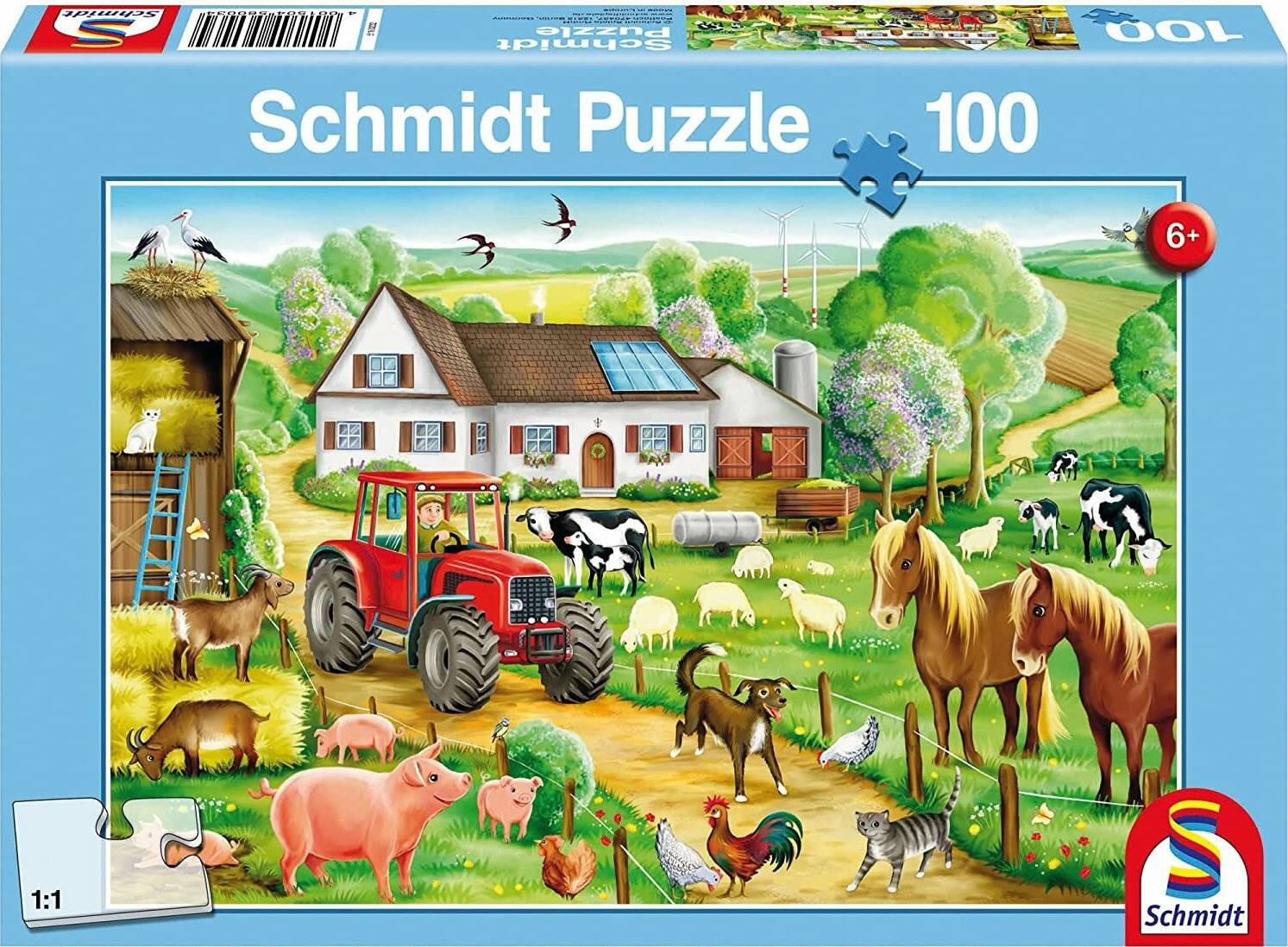 Schmidt Spiele Schmidt Spiele Frö hlicher Bauernhof, 100 Teile